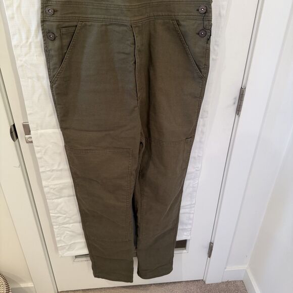 NWOT REI Co-op Trailsmith Overalls Women's Medium 32L Olive Green Canvas Work - Picture 3 of 14